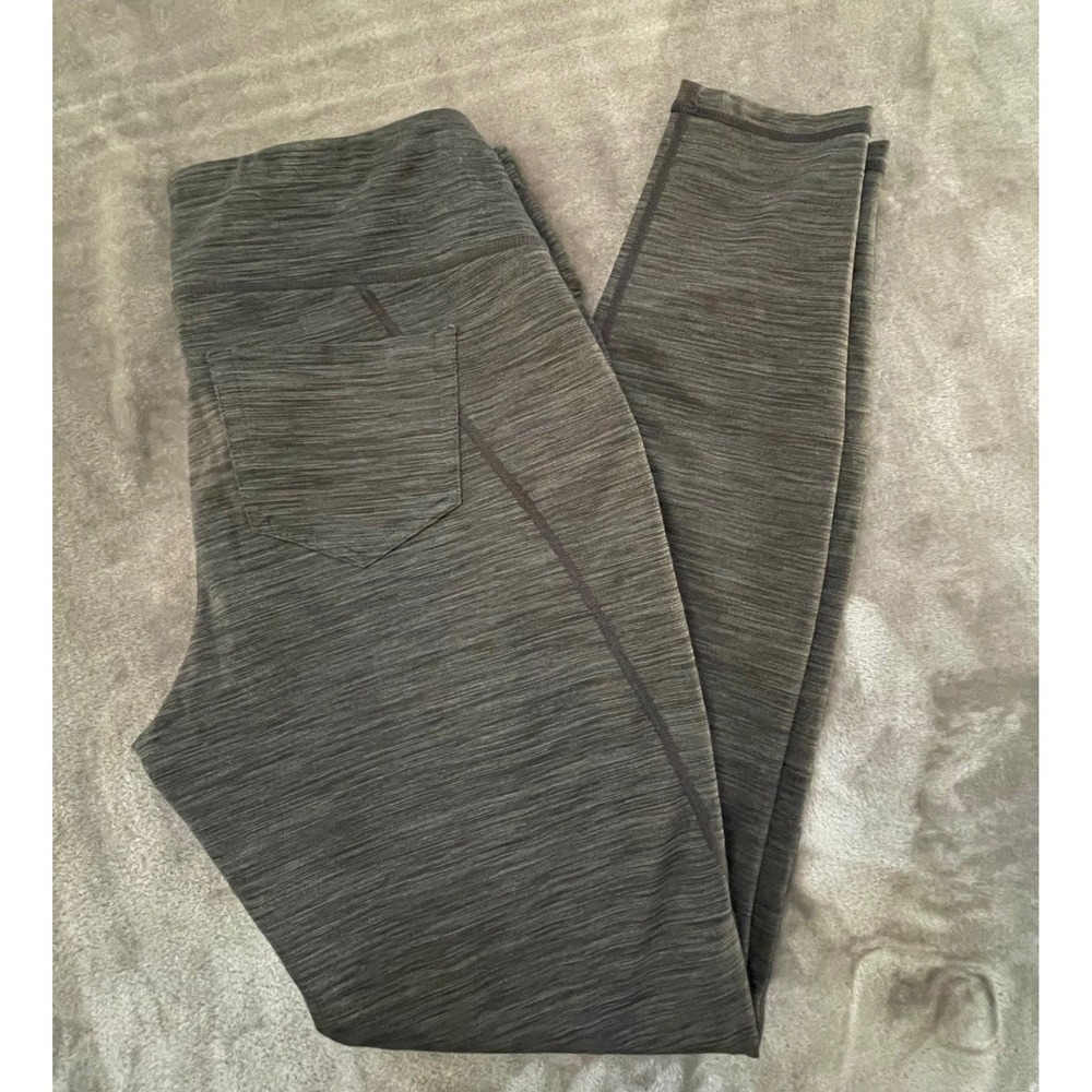 Kuhl Leggings‎ Womens Medium Charcoal Grey Space Dye Activewear Pockets 6257